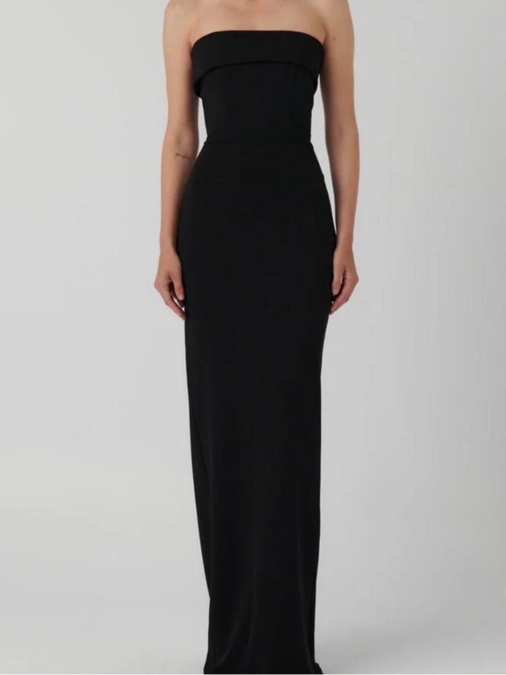Effie Kats Monroe Gown in Black - Strapless Black Tie Dress
